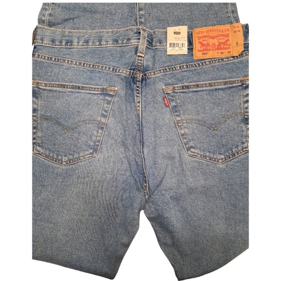 NWT Levi’s 501 Original Fit Men’s Jeans | The Ben - Medium Wash | Multiple Sizes - Picture 6 of 13